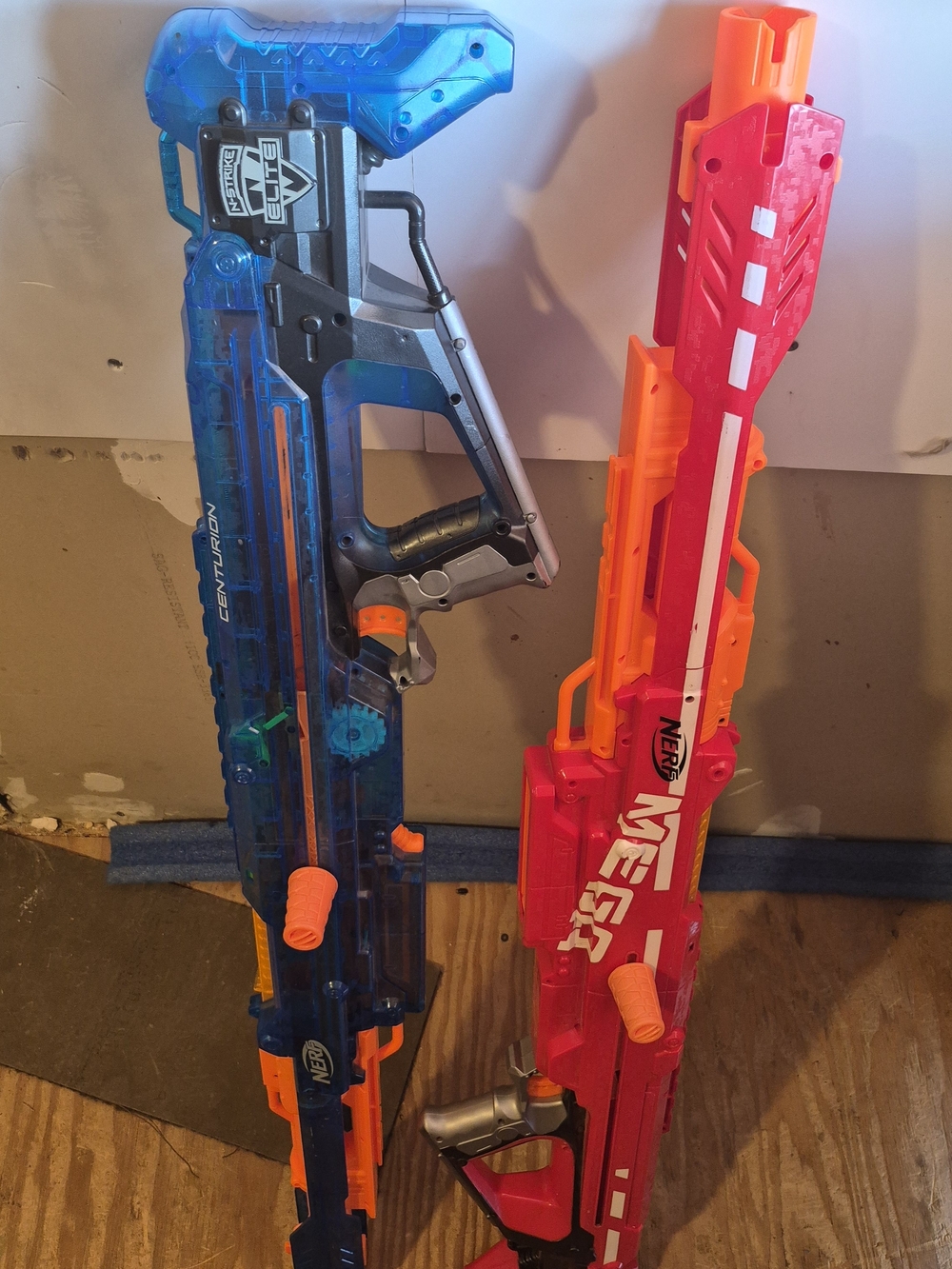 Nerf Mega Blue & Red Centurion Blaster Pair